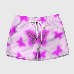 Женские шорты Y2K purple butterfly