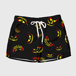 Шорты женские Злобные тыквы, цвет: 3D-принт