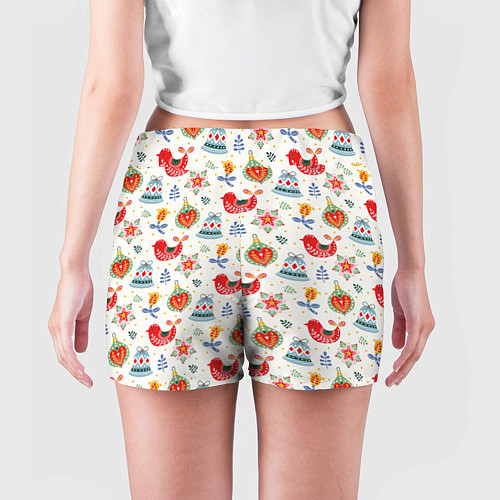 Женские шорты Рождественские узоры / 3D-принт – фото 4
