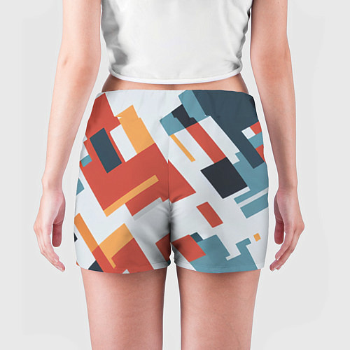 Женские шорты Геометрический узор - нейросеть / 3D-принт – фото 4