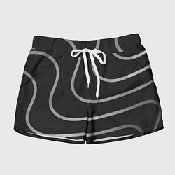 Шорты женские Волнистые линии, цвет: 3D-принт