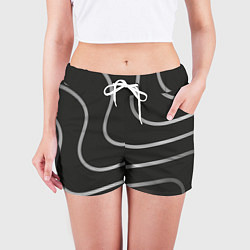 Шорты женские Волнистые линии, цвет: 3D-принт — фото 2