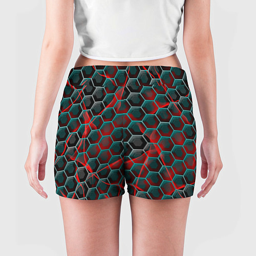 Женские шорты Нано шестиугольник / 3D-принт – фото 4
