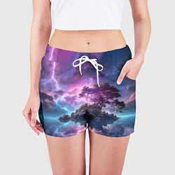 Шорты женские Волшебный остров, цвет: 3D-принт — фото 2