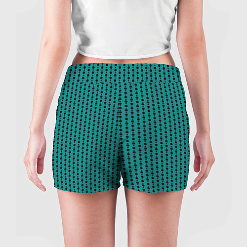 Женские шорты Паттерн кружочки на зелёном / 3D-принт – фото 4
