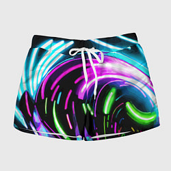 Шорты женские Неоновая экспрессивная абстракция, цвет: 3D-принт