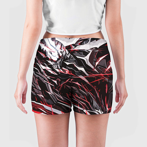 Женские шорты Острый металл красный / 3D-принт – фото 4