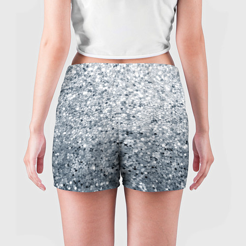 Женские шорты Серебряный гламур / 3D-принт – фото 4