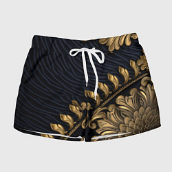 Женские шорты Золотая объемная лепнина