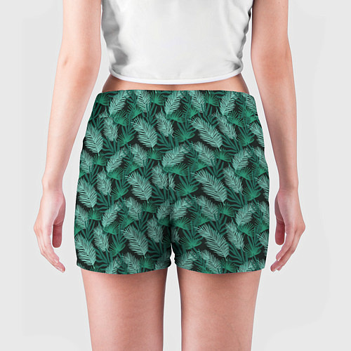Женские шорты Паттерн тропические листья / 3D-принт – фото 4