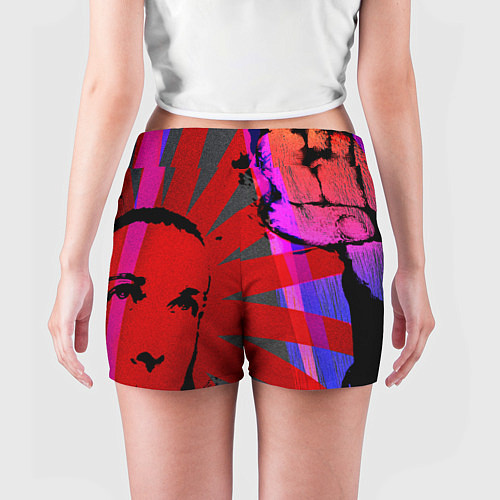 Женские шорты Красный удар / 3D-принт – фото 4