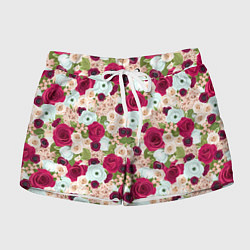 Женские шорты Цветочный фон
