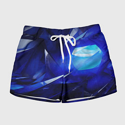 Шорты женские Black and blue abstract background sport style, цвет: 3D-принт
