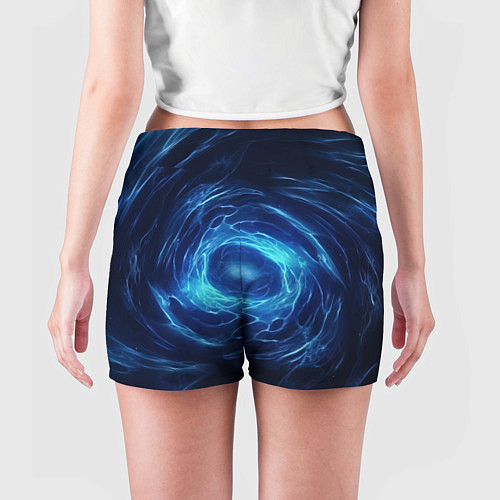 Женские шорты Взрыв синий геометрической абстракции / 3D-принт – фото 4