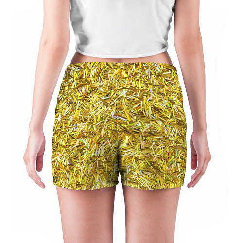 Женские шорты Золотые ленточки / 3D-принт – фото 4