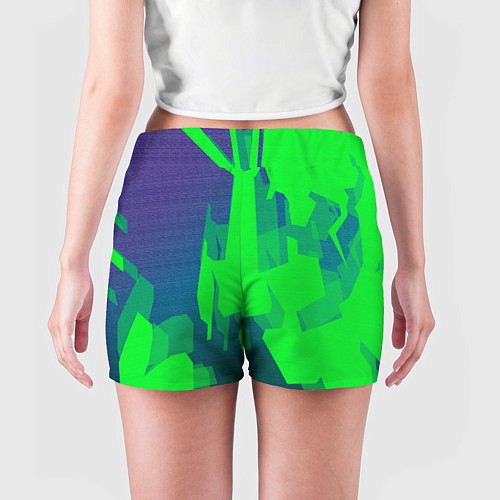 Женские шорты Зеленый фиолет / 3D-принт – фото 4