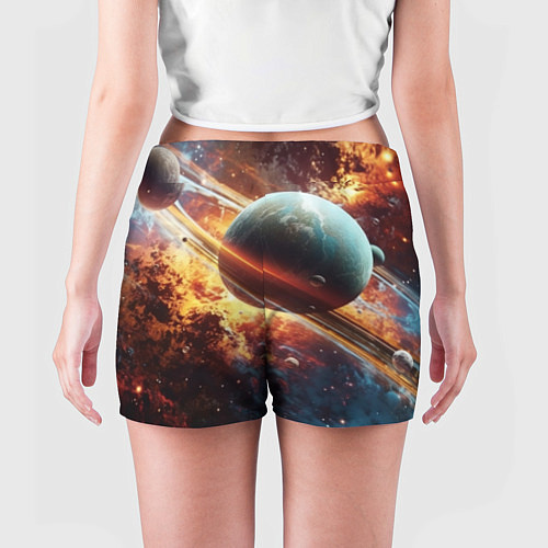 Женские шорты Большая планета / 3D-принт – фото 4