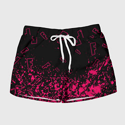 Шорты женские Fortnite розовый стиль геймер, цвет: 3D-принт