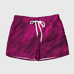 Женские шорты Мех в цвете маджента