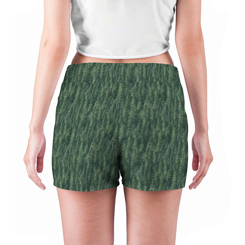 Женские шорты Зеленые клубы шерсти / 3D-принт – фото 4