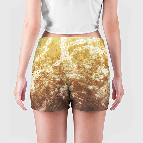 Женские шорты Абстракция - yellow sad weather / 3D-принт – фото 4