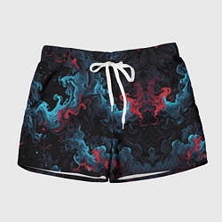Шорты женские Цветные клубы дыма, цвет: 3D-принт