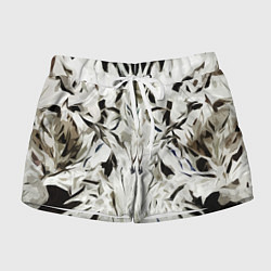 Шорты женские Black and white abstraction, цвет: 3D-принт