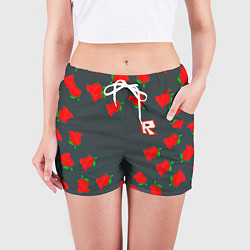 Шорты женские Roblox rose, цвет: 3D-принт — фото 2