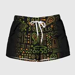 Шорты женские Абстрактный этнический орнамент, цвет: 3D-принт