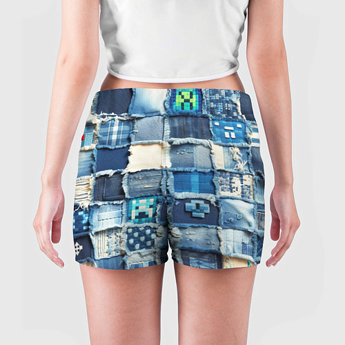 Женские шорты Пэчворк из Minecraft / 3D-принт – фото 4