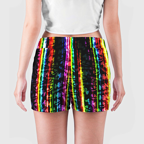 Женские шорты Marshmello градиент / 3D-принт – фото 4