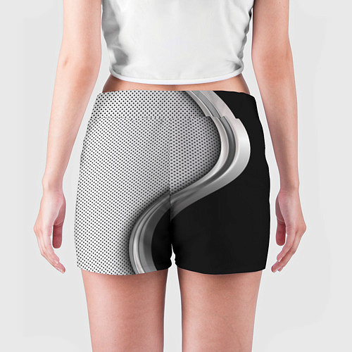 Женские шорты Tesla carbon metal / 3D-принт – фото 4