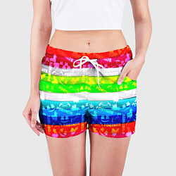 Шорты женские Fortnite color line, цвет: 3D-принт — фото 2