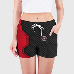 Шорты женские FIAT текстура метал, цвет: 3D-принт — фото 2