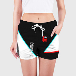 Шорты женские Among us geometry steel glitch, цвет: 3D-принт — фото 2