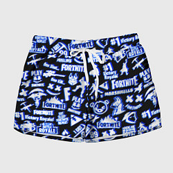Шорты женские Fortnite neon game steel, цвет: 3D-принт
