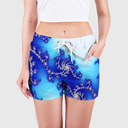 Шорты женские Психоделика холодный узоры, цвет: 3D-принт — фото 2