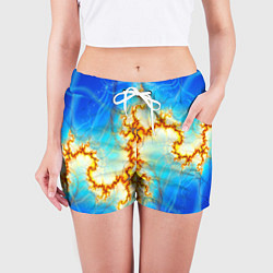 Шорты женские Абстрактные молнии узоры, цвет: 3D-принт — фото 2