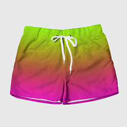 Шорты женские Неоновый градиент фон, цвет: 3D-принт