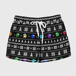 Шорты женские Ornament - Among Us new year, цвет: 3D-принт