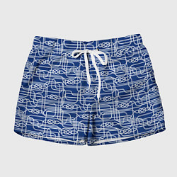 Шорты женские Паттерн с узлами водопроводного лабиринта, цвет: 3D-принт