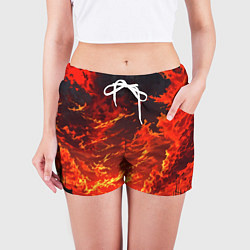 Шорты женские Багровый огненный закат, цвет: 3D-принт — фото 2