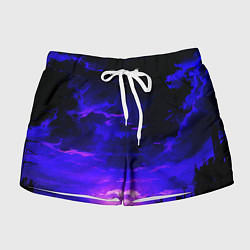 Шорты женские Фиолетовый апокалиптический закат, цвет: 3D-принт