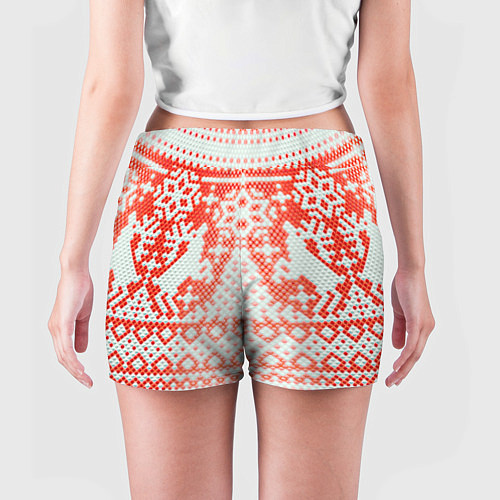 Женские шорты Новогодняя шкура змеи / 3D-принт – фото 4
