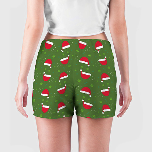 Женские шорты Шапка Санты / 3D-принт – фото 4