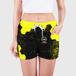 Шорты женские Opel auto hexagon steel, цвет: 3D-принт — фото 2