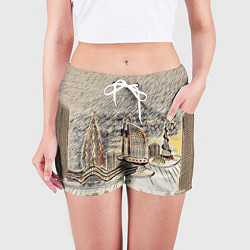 Шорты женские Город 2100, цвет: 3D-принт — фото 2
