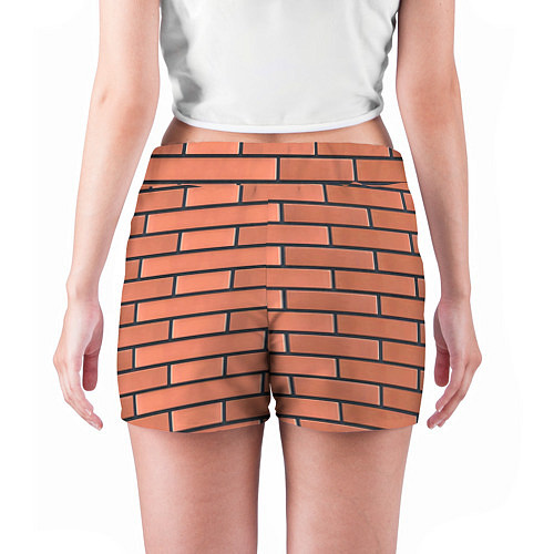 Женские шорты Кирпичная кладка строителя от Бога / 3D-принт – фото 4