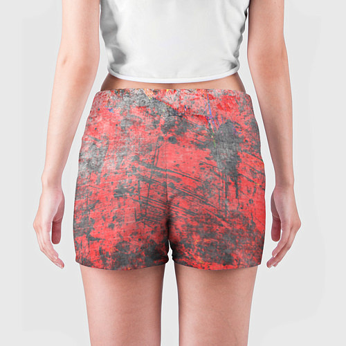 Женские шорты Абстракция - grunge vibe / 3D-принт – фото 4