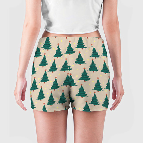 Женские шорты Новогодняя ель / 3D-принт – фото 4